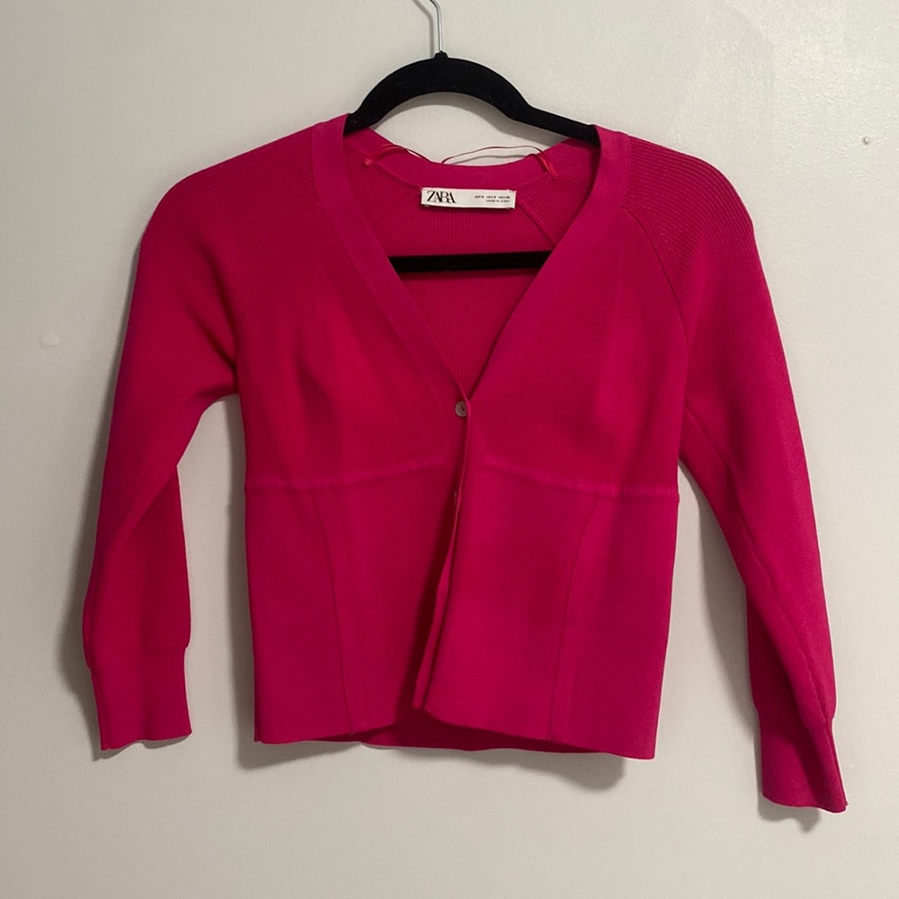 super cute pink top from Zara size Small. long sleeve. Brand new top